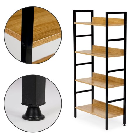 Regał na książki loft RE-1436-DAB-CZERN