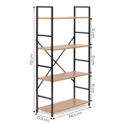 Regał metalowy loft RE-1437-DAB-CZERN