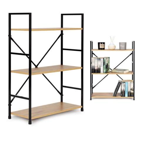Regał w stylu loft RE-1438-DAB-CZERN