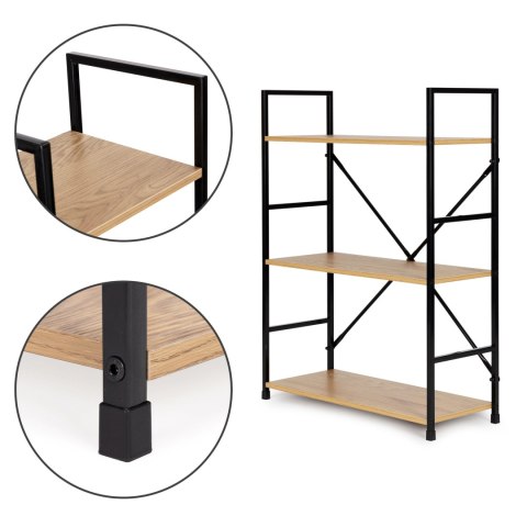 Regał w stylu loft RE-1438-DAB-CZERN