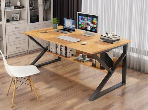 Biurko loft BIUR-719-BRAZ-CZERN