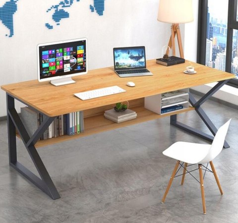 Biurko loft BIUR-719-BRAZ-CZERN