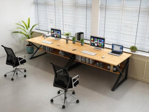 Biurko loft BIUR-719-BRAZ-CZERN