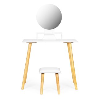 Toaletka z taboretem TOA-1606-BIEL