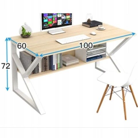 Biurko loft BIUR-719-BRAZ-CZERN