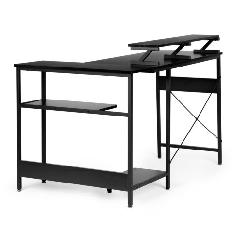 Biurko narożne loft BIUR-722-CZERN