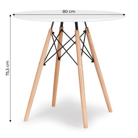 Wysoki stolik kawowy STOL-820-BIEL