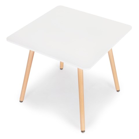 Stolik kwadratowy 80x80 STOL-817-BIEL-BUK