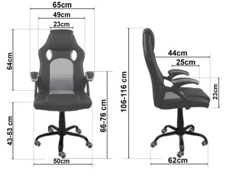 Krzeslo dla gracza Alcantara FOT-422-CZERN