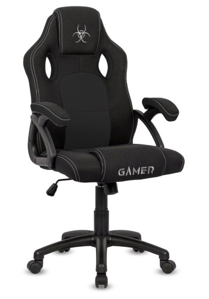 Krzesło gamingowe materiałowe Tkanina FOT-421-CZERN