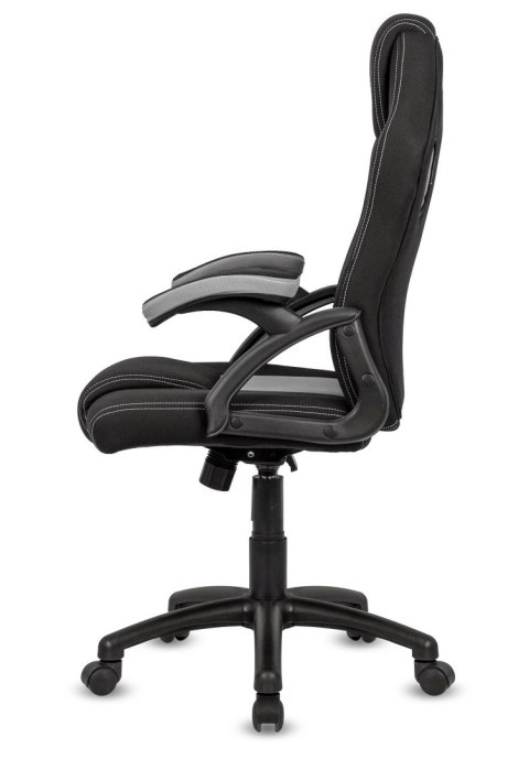Fotel gamingowy obity tkaniną FOT-421-SZAR