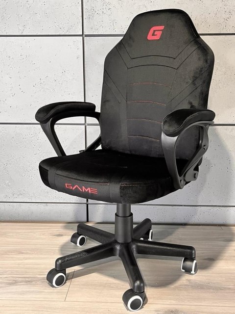 Fotel biurowy gamingowy Alcantara FOT-437-CZERN
