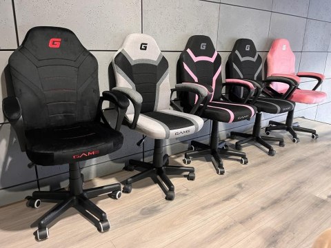 Fotel biurowy gamingowy Alcantara FOT-437-CZERN
