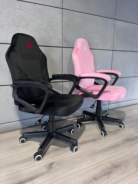 Fotel biurowy gamingowy Alcantara FOT-437-CZERN