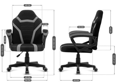 Fotel biurowy gamingowy Alcantara FOT-437-CZERN