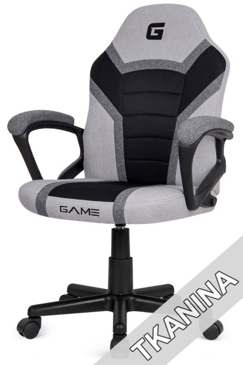Fotel dla graczy Tkanina FOT-436-SZAR