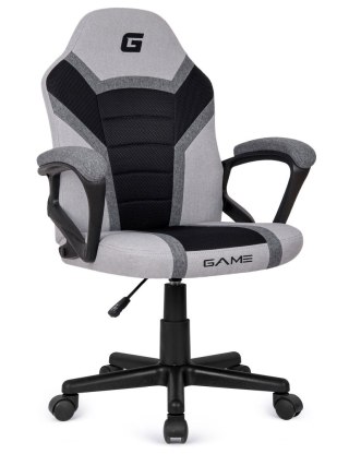 Fotel dla graczy Tkanina FOT-436-SZAR