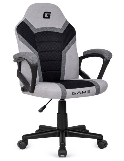 Fotel dla graczy Tkanina FOT-436-SZAR