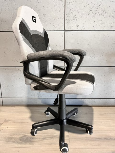 Fotel dla graczy Tkanina FOT-436-SZAR
