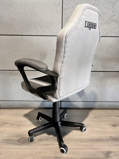 Fotel dla graczy Tkanina FOT-436-SZAR