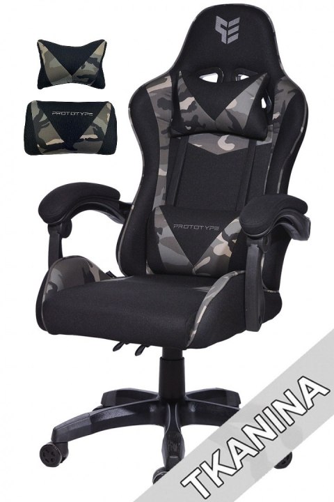 Fotel gamingowy moro Tkanina FOT-428-MORO