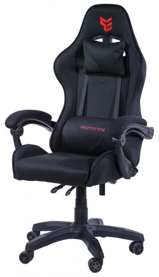 Fotel gamingowy z materiału Tkanina FOT-428-CZERN