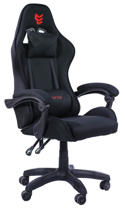 Fotel gamingowy z materiału Tkanina FOT-428-CZERN