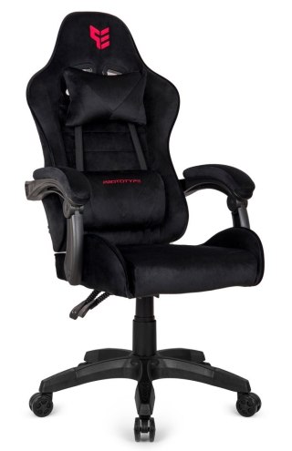 Fotel gamingowy czarny Alcantara FOT-435-CZERN