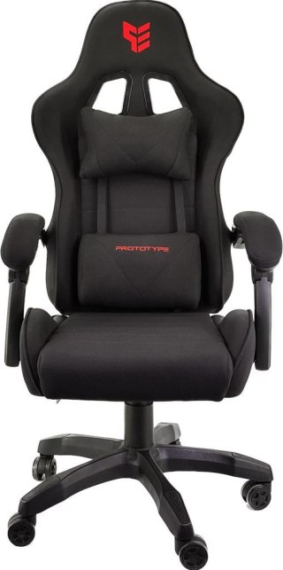Fotel gamingowy tkanina FOT-429-CZERN