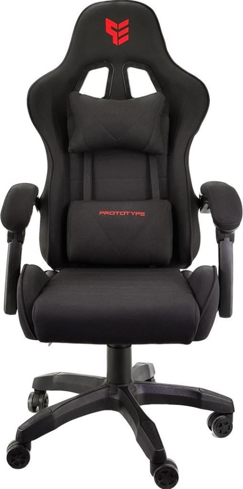 Fotel gamingowy tkanina FOT-429-CZERN