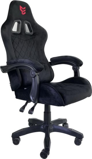 Fotel gamingowy alcantara FOT-434-CZERN