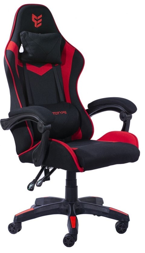 Fotel obrotowy gamingowy Tkanina FOT-428-CZERWO