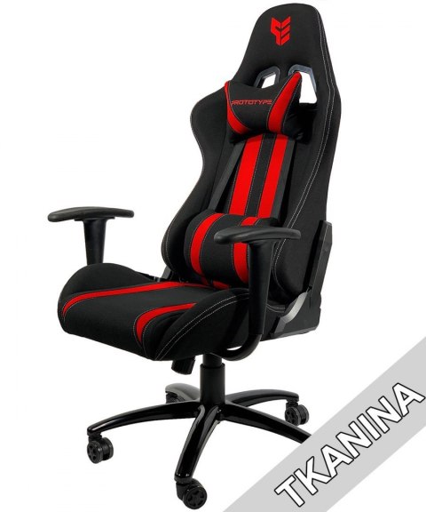 Krzesło do biurka gamingowe Tkanina FOT-438-CZERWO