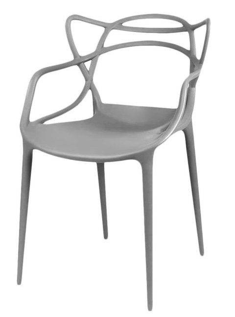 Krzesło ażurowe plastikowe KRZE-1941-SZAR