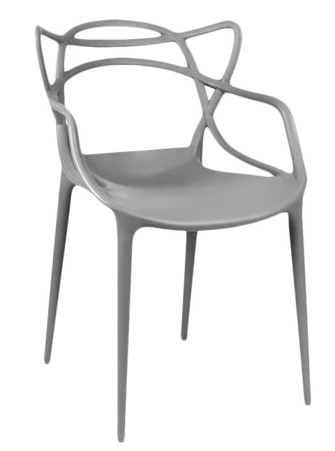 Krzesło ażurowe plastikowe KRZE-1941-SZAR
