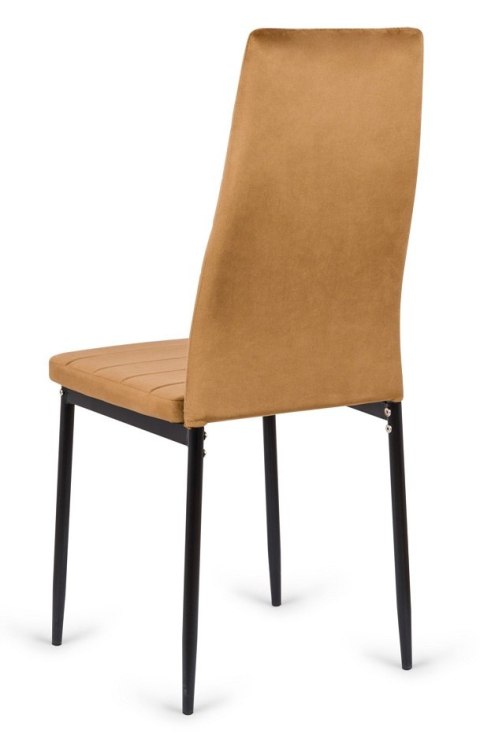 Krzesło tapicerowane w kolorze truflowym Velvet KRZE-1908-TRU