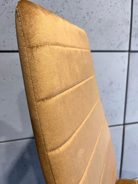 Krzesło tapicerowane w kolorze truflowym Velvet KRZE-1908-TRU