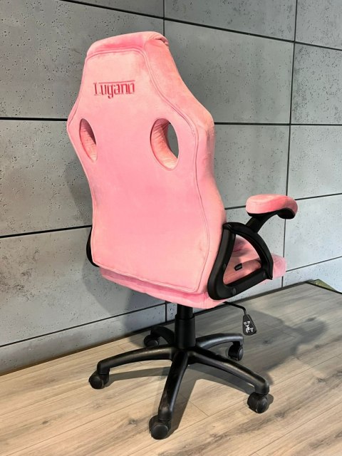Fotel gamingowy różowy Alcantara FOT-422-ROZ