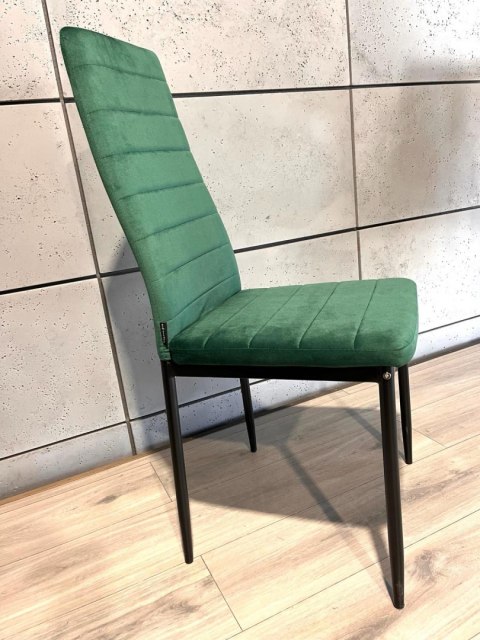 Ekskluzywne krzesła tapicerowane 4 sztuki Velvet KRZE-1908-ZIEL-4X