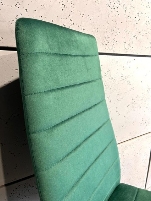 Ekskluzywne krzesła tapicerowane 4 sztuki Velvet KRZE-1908-ZIEL-4X