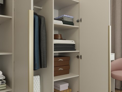 Szafa do sypialni 150 cm SZAF-1020-KASZ-150CM w aranżacji - zbliżeniey.