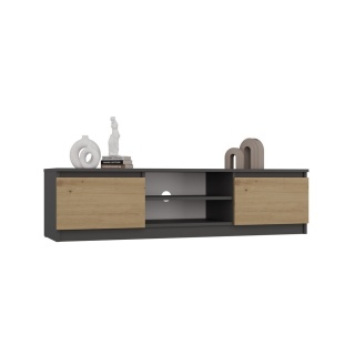 Szafka tv antracyt - dąb artisan 140cm RTV-502-ANT-ART