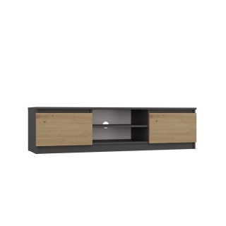 Szafka tv antracyt - dąb artisan 140cm RTV-502-ANT-ART