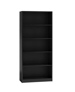 Czarny regal z polkami 80cm RE-1404-CZERN