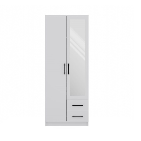 Szafa 80 cm biały mat SZAF-1004-BIEL-MAT – widok z przodu na gładkie, minimalistyczne fronty.