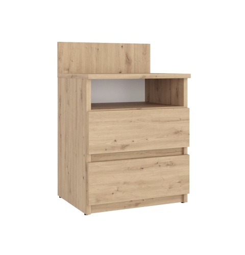 Szafka SN-303-ART w ciepłym, drewnopodobnym wykończeniu widoczna w eleganckim półprofilu.