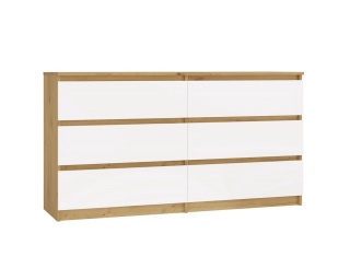 Komoda biala drewno 140cm KOM-906-ART-BIEL-MAT