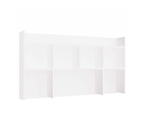 Nadstawka na biurko 130cm BIUR-731-BIEL-MAT widoczna w półprofilu.