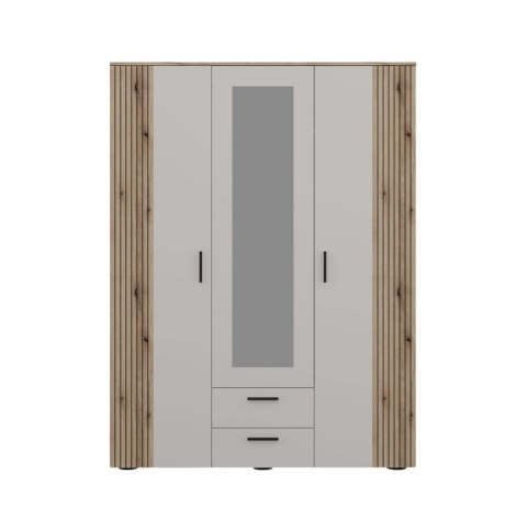 Szafa 150 cm szerokości SZAF-1019-KASZ-EVO - widok zamkniętego mebla z przodu.