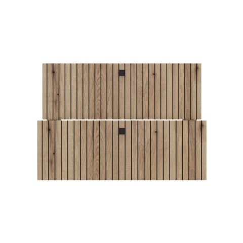 Otwarta szafka pod umywalkę 80 wisząca LAZ-1325-EVO-80CM - widok szuflad od przodu.